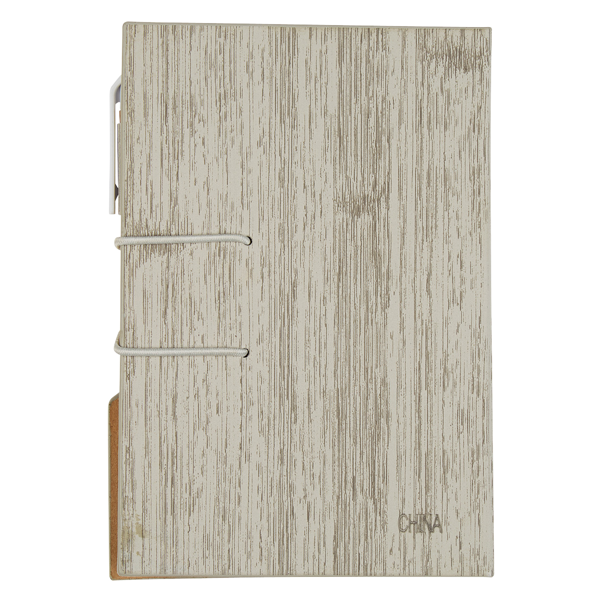 Woodgrain Look Notebook With Sticky Notes And Flags